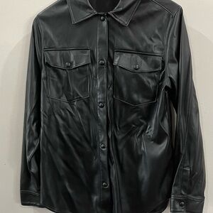 Express Black Leather Women's Jacket